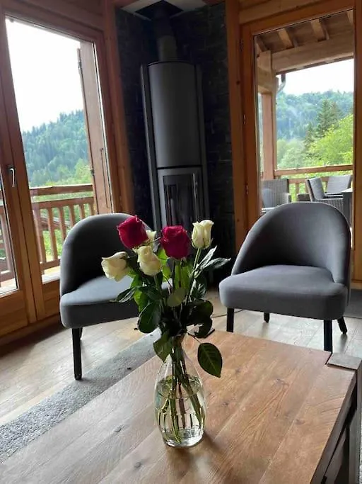 Chalet Balata - Charming Chalet With Hot Tub And Views Villa La Cote d'Arbroz France